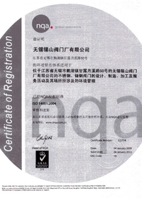ISO-14001環(huan)境管理體系證書(shū)
